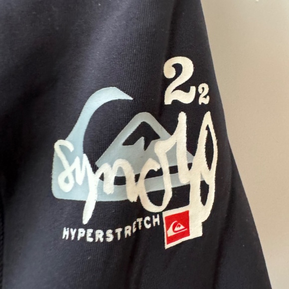 QUIKSILVER Syncro LS 2mm Shorty Spring Long Sleeve Wetsuit Black/Grey MS NWT - Picture 7 of 8